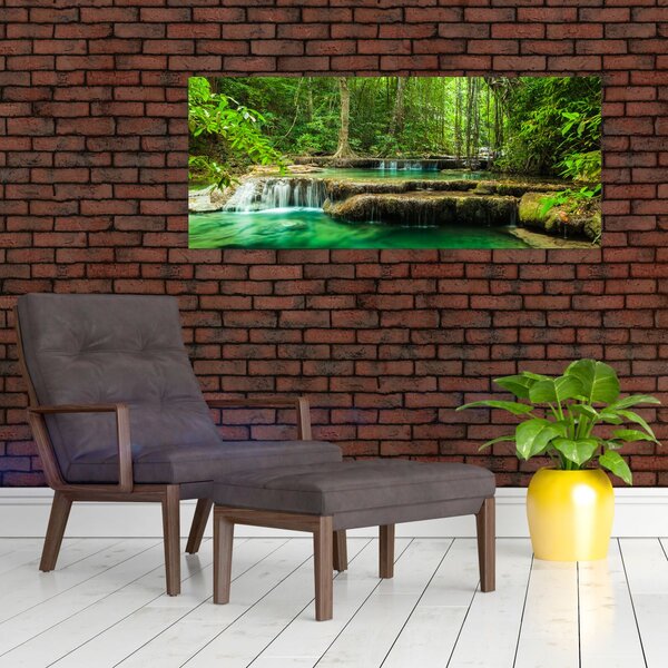 Kép - Zöld vízesés (120x50 cm)