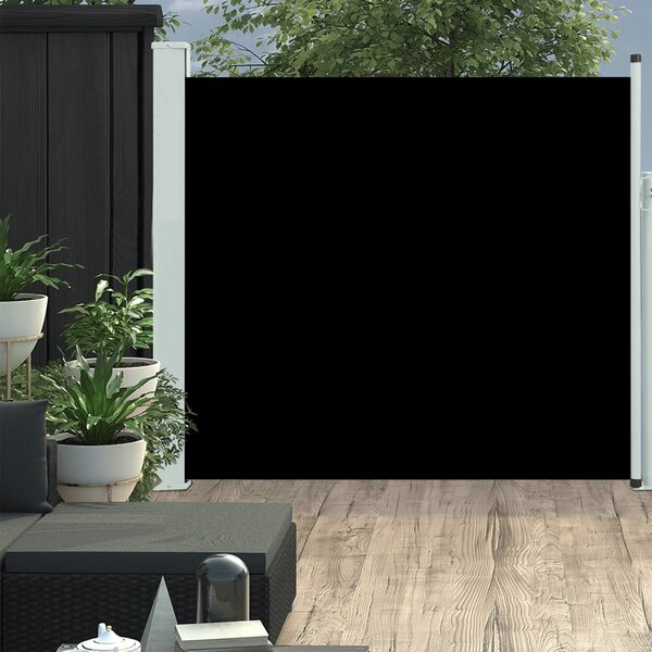 VidaXL fekete kihúzható oldalsó teraszi napellenző 170 x 300 cm