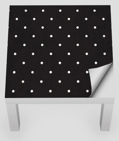IKEA LACK asztal bútormatrica - fehér pontok a feketén