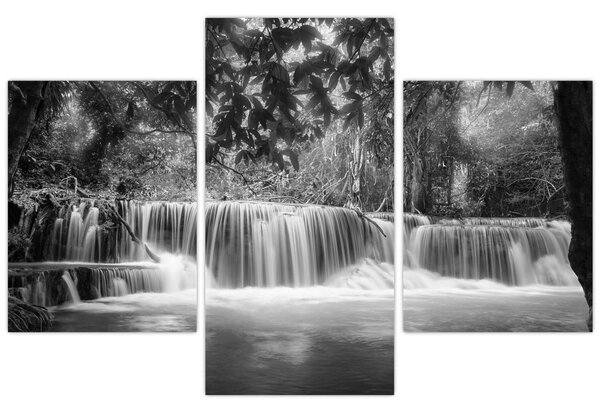 Kép - Fekete-fehér vízesés (90x60 cm)