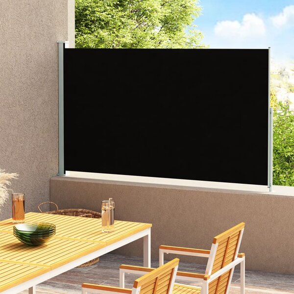 VidaXL fekete behúzható oldalsó terasznapellenző 180 x 300 cm