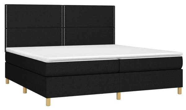 VidaXL Fekete Szövet Ágy - 200x200 cm