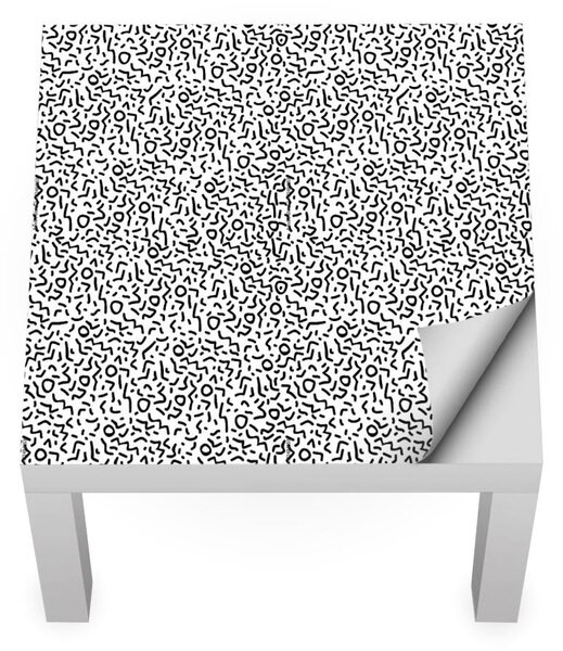 IKEA LACK asztal bútormatrica - fekete vonalkák