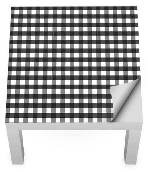 IKEA LACK asztal bútormatrica - fekete fehér rács
