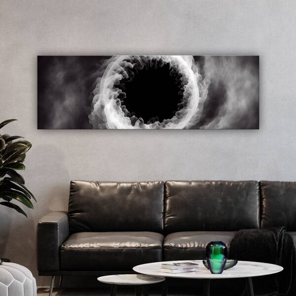 70x40 cm - Absztrakt füst kör vászonkép
