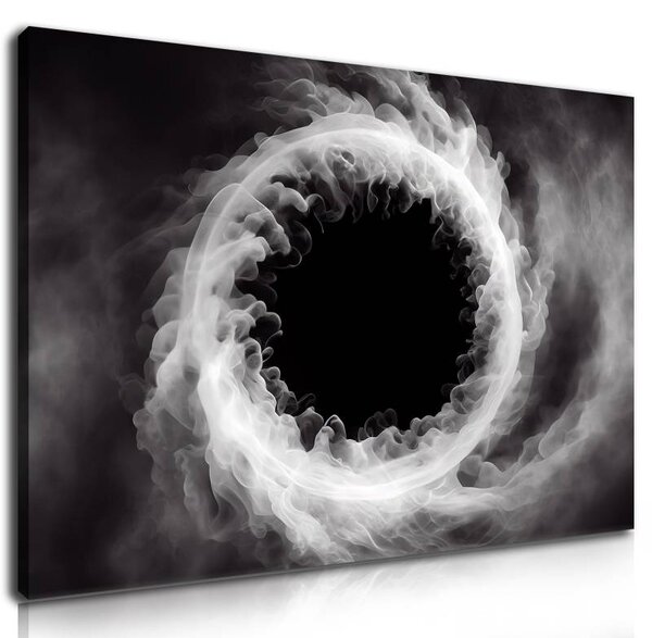 70x40 cm - Absztrakt füst kör vászonkép