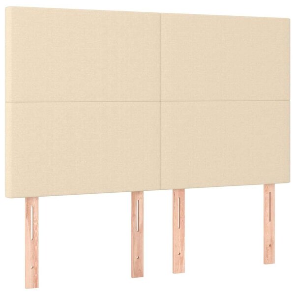 VidaXL krémszínű szövet LED-es fejtámla 144x5x118/128 cm