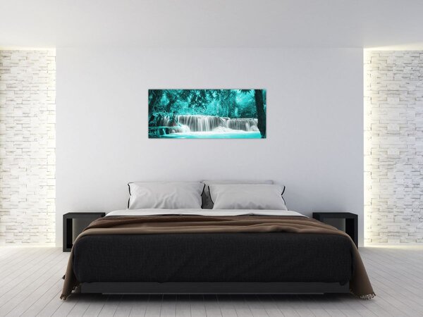 Kép - Kék vízesés (120x50 cm)