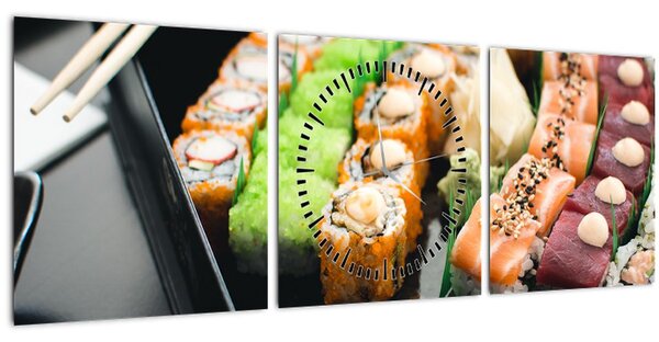 Kép - Sushi (órával) (90x30 cm)
