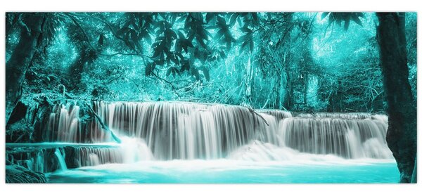 Kép - Kék vízesés (120x50 cm)