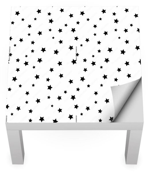 IKEA LACK asztal bútormatrica - fekete csillagok
