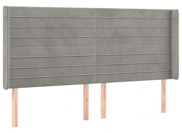 VidaXL Bársony Ágytámlá - LED-es - 163x16x118/128cm
