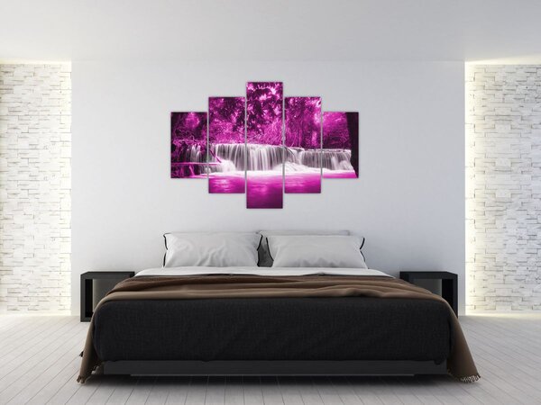 Kép - Vízesés, lila (150x105 cm)