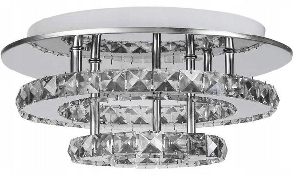 Toolight Szerszámlámpa, LED kristály mennyezeti lámpa 20W, semleges szín, APP412-C, króm, OSW-65010