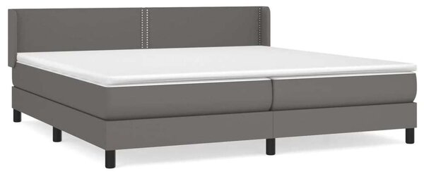 VidaXL Szürke Műbőr Ágy Matraccal - 200x200 cm