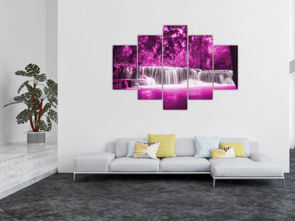 Kép - Vízesés, lila (150x105 cm)