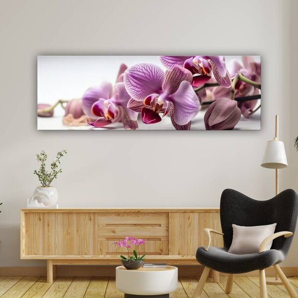 70x40 cm - Rózsaszín orchidea csokor vászonkép
