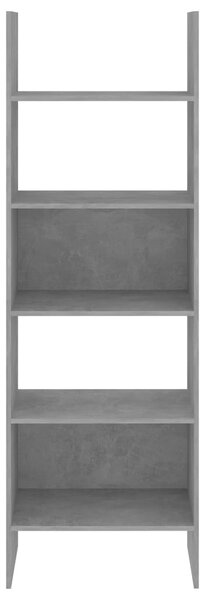 Betonszürke szerelt fa könyvszekrény 60 x 35 x 180 cm