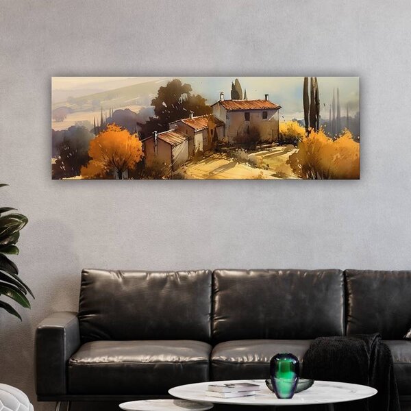 70x40 cm - Toszkán épületek vászonkép