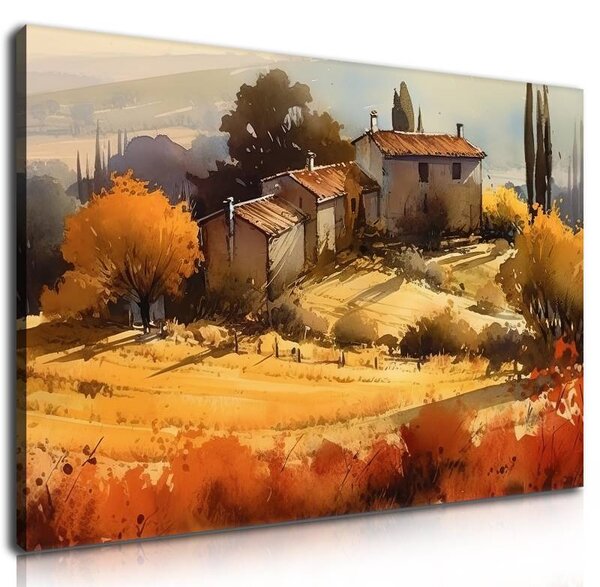 70x40 cm - Toszkán épületek vászonkép