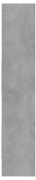 Betonszürke szerelt fa könyvszekrény 60 x 35 x 180 cm