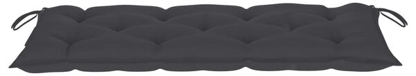 Összecsukható bambusz kerti pad párnával 118 cm