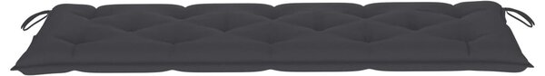 3 személyes tömör eukaliptuszfa kerti pad párnával 150 cm