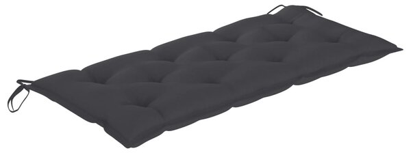 Összecsukható bambusz kerti pad párnával 118 cm
