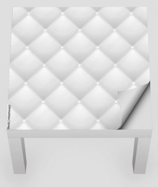 IKEA LACK asztal bútormatrica - fehér steppelt bőr