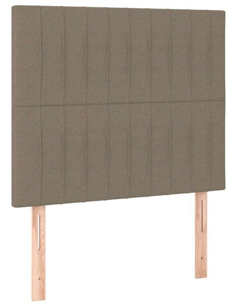 VidaXL tópszínű szövet LED-es fejtámla 90x5x118/128 cm