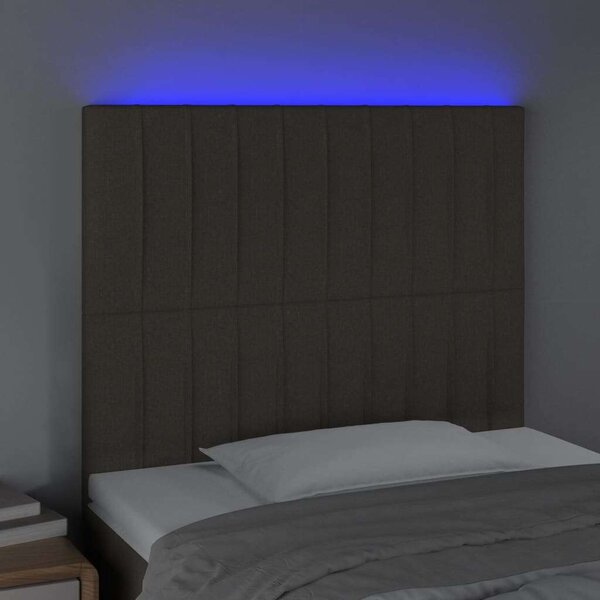 VidaXL tópszínű szövet LED-es fejtámla 90x5x118/128 cm