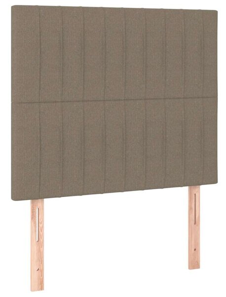 VidaXL tópszínű szövet LED-es fejtámla 90x5x118/128 cm