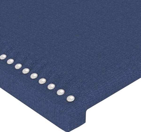 VidaXL kék szövet LED-es fejtámla 180x5x118/128 cm