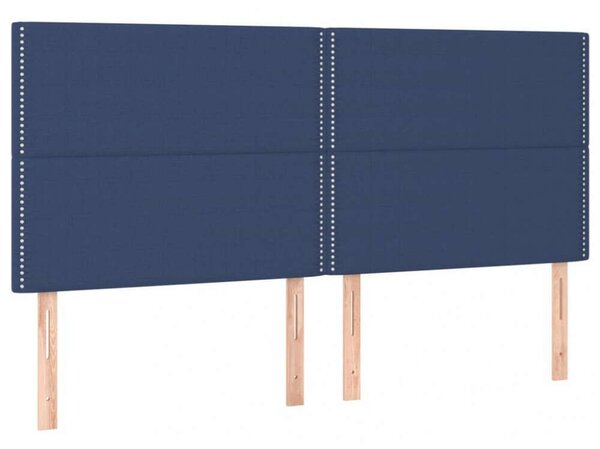 VidaXL kék szövet LED-es fejtámla 180x5x118/128 cm