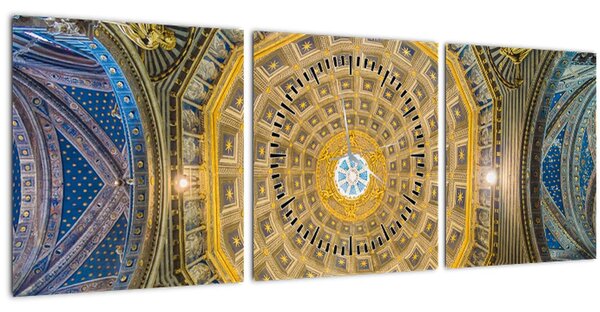 A Siena templom mennyezetének képe (órával) (90x30 cm)