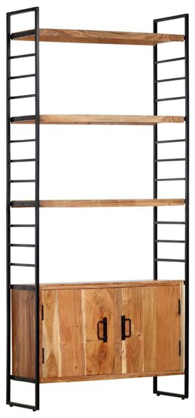 VidaXL Akácfa Könyvespolc - Ipari Stílus - 80x30x180 cm