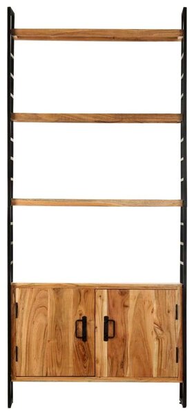 VidaXL Akácfa Könyvespolc - Ipari Stílus - 80x30x180 cm