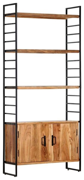 VidaXL Akácfa Könyvespolc - Ipari Stílus - 80x30x180 cm