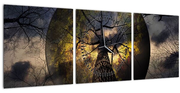 Kép - Titokzatos ég (órával) (90x30 cm)