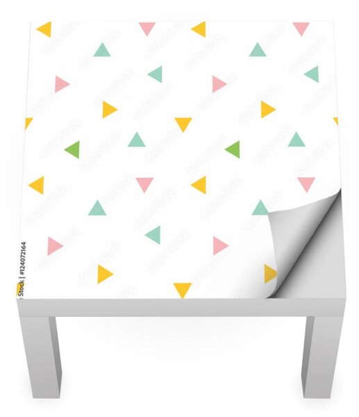 IKEA LACK asztal bútormatrica - pasztell színes háromszögek
