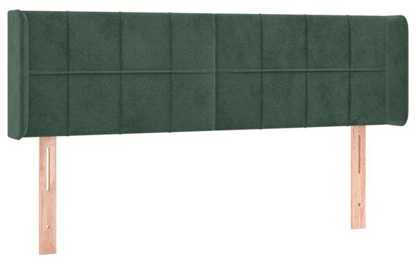 VidaXL Bársony Fejtámla LED - Sötétzöld - 147cm