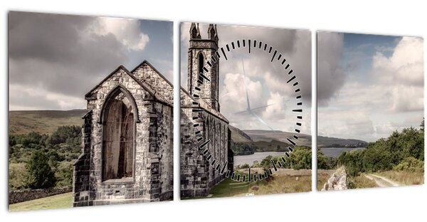 Kép - Ír templom (órával) (90x30 cm)