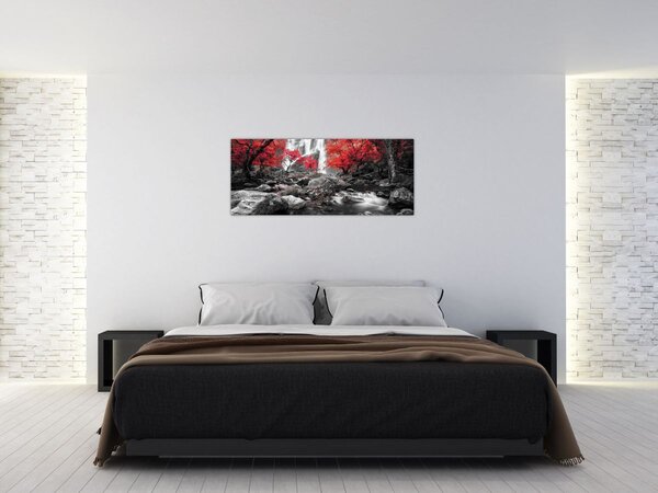 Kép - Vízesések az őszi tájban (120x50 cm)