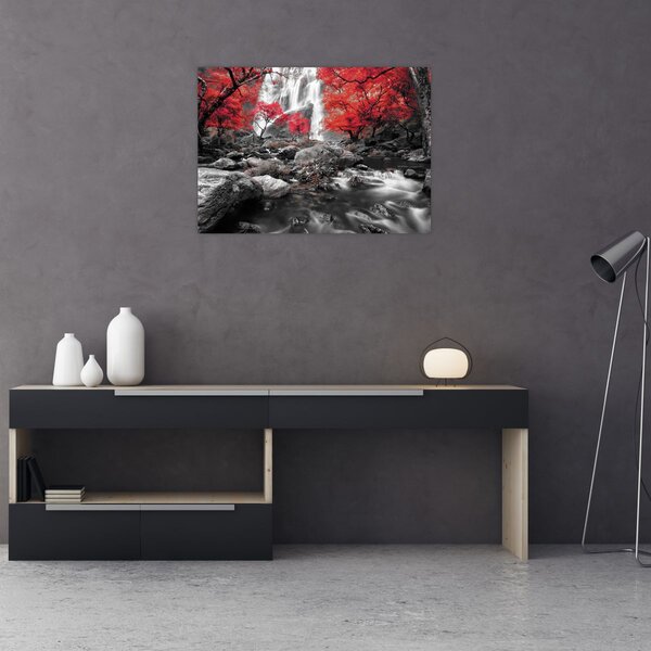 Kép - Vízesések az őszi tájban (70x50 cm)