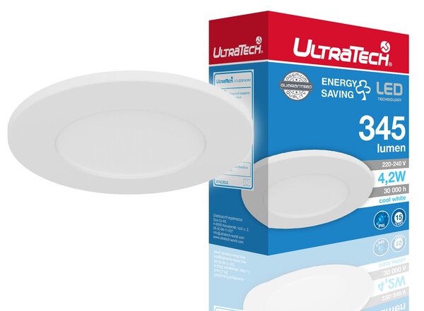UltraTech LED spot 4,2W 345lm 4000K 110° 30000óra fehér IP65