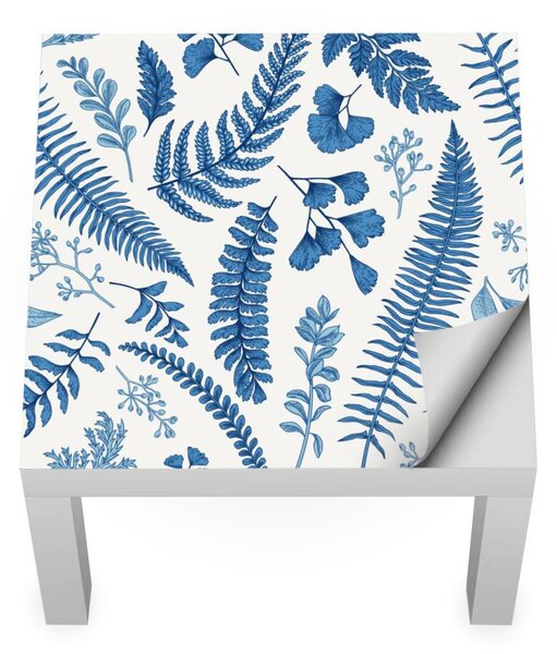 IKEA LACK asztal bútormatrica - kék levelek és növények