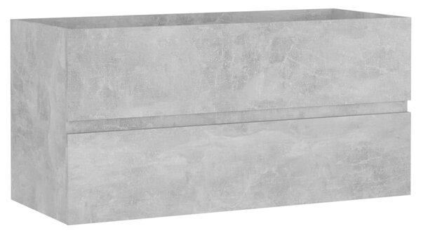 Betonszürke szerelt fa mosdószekrény 90 x 38,5 x 45 cm