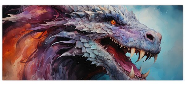 Kép - Egy sárkány illusztrációja (120x50 cm)