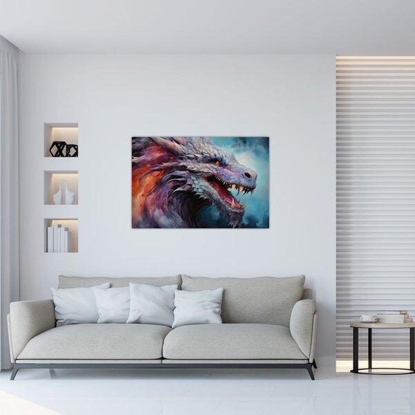 Kép - Egy sárkány illusztrációja (90x60 cm)