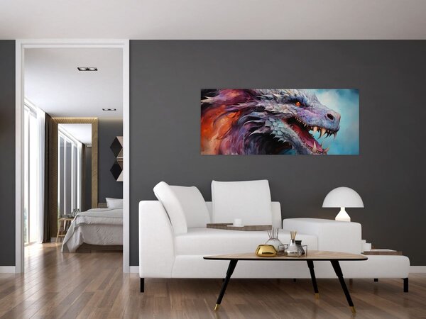 Kép - Egy sárkány illusztrációja (120x50 cm)